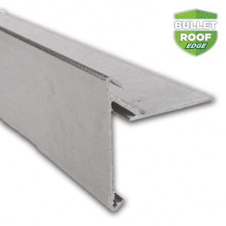 Bullet Roof Drip Trim 100mm Face x 75mm Fixing Arm 2.5Lm Basalt Grey